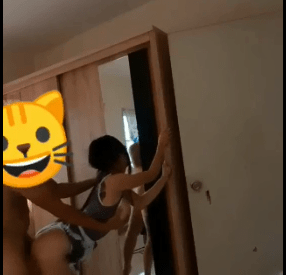 Asian Sexy Room Mate Fuck in the Mirror